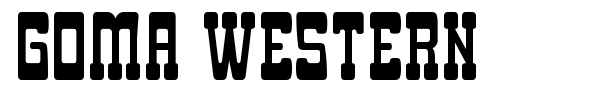 Goma Western font preview