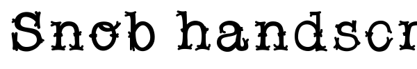 Snob handscript font