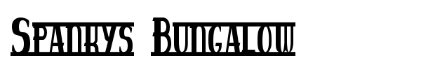 Spankys Bungalow font preview