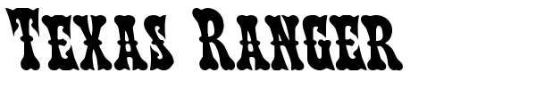 Texas Ranger font preview