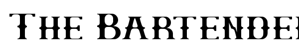 The Bartender font