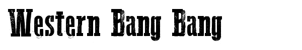 Western Bang Bang font