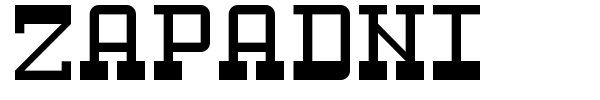 Zapadni font