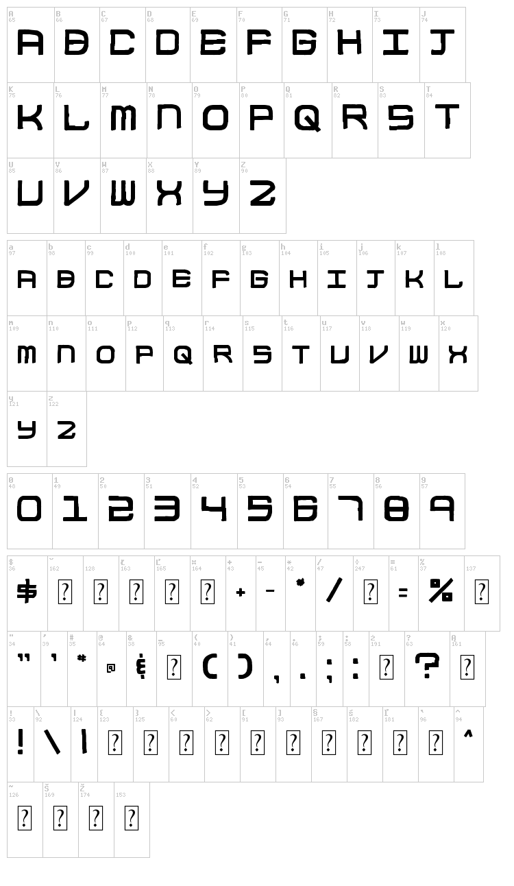 Code 2003 Font Block Code font , Fancy - Eroded fonts - Fontzzz.com