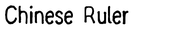 Chinese Ruler font