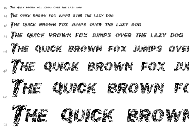 Chronic Gothic font waterfall