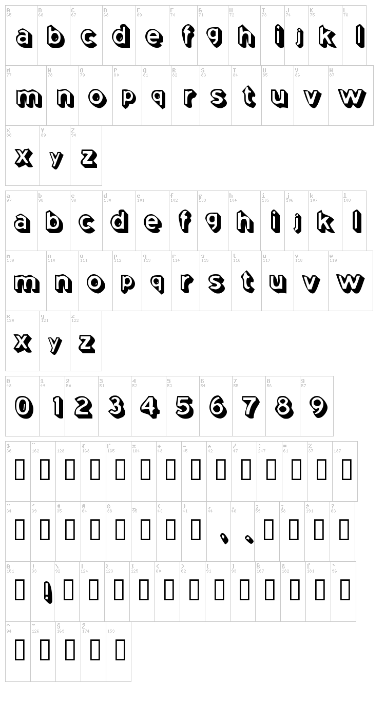 Coming Soon font map