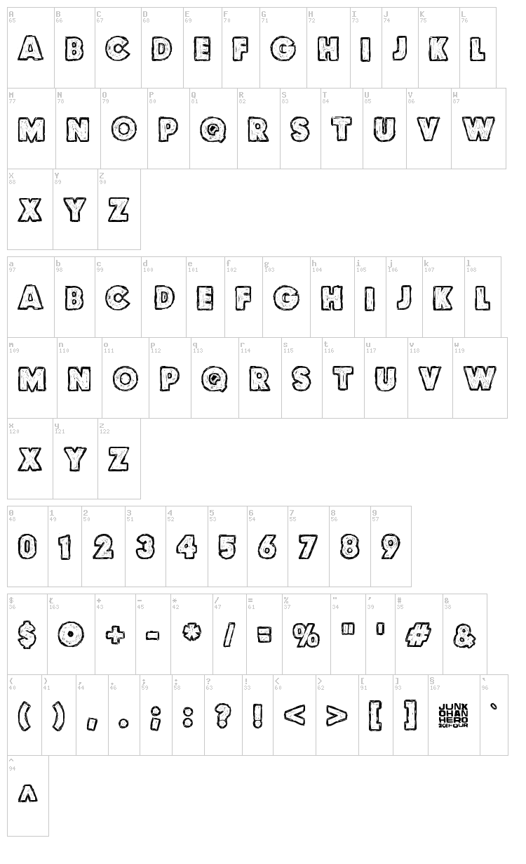 Culdesac font map