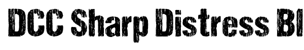 DCC Sharp Distress Black font