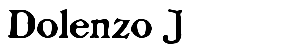 Dolenzo J font preview