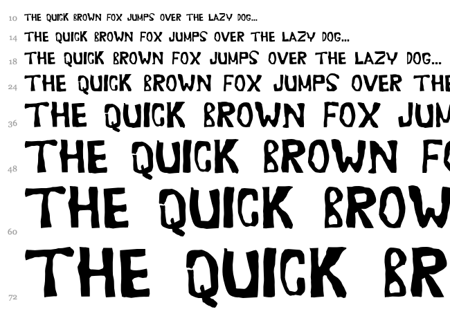 Erasaur font waterfall