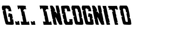 G.I. Incognito font preview