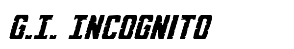 G.I. Incognito font preview