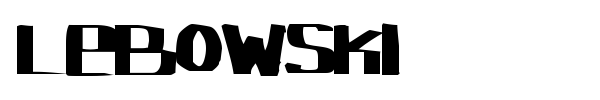 Lebowski font