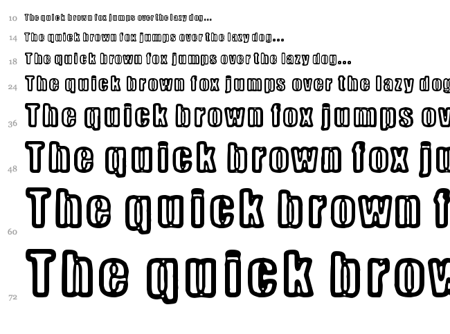 Metalbox font waterfall