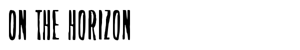 On the horizon font