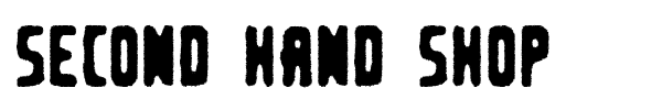 Second Hand Shop font preview