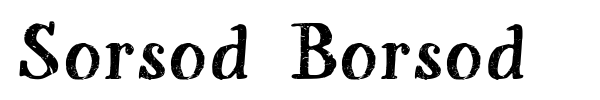 Sorsod Borsod font