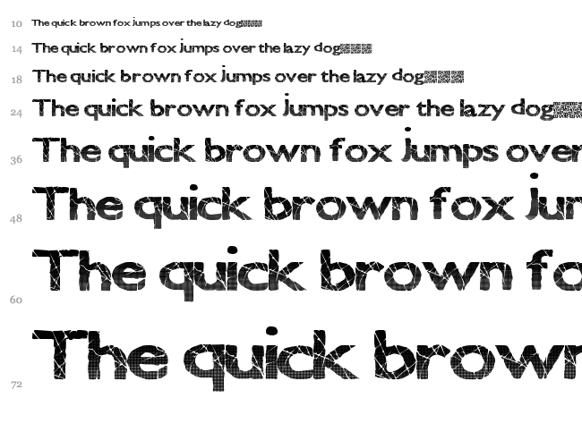 Stoned Heights font waterfall