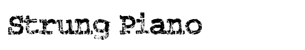 Strung Piano font