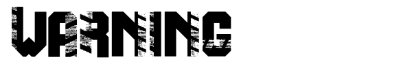 Warning font preview