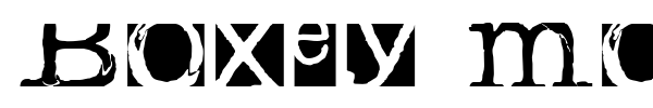 Boxey Moron font