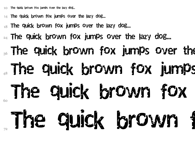 Darks Calibri Remix font waterfall