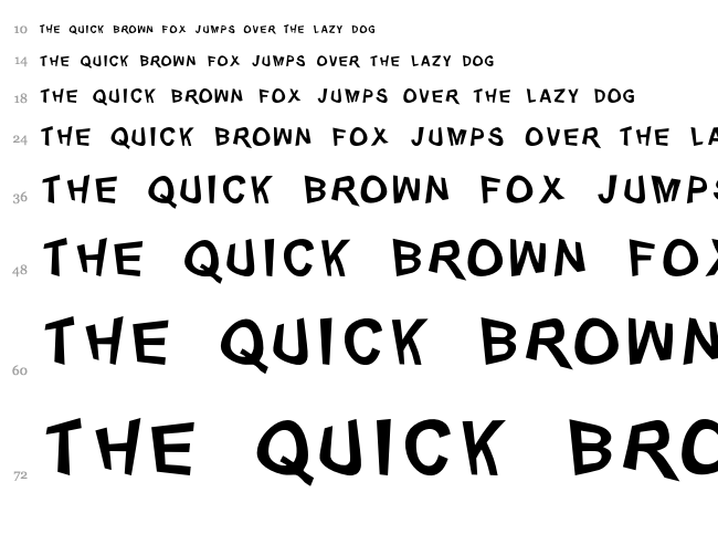 Distorty font waterfall