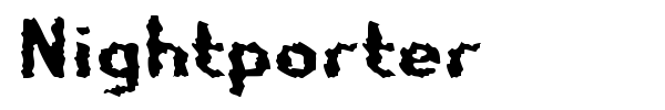 Nightporter font