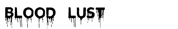 Blood Lust font