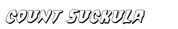 Count Suckula font preview