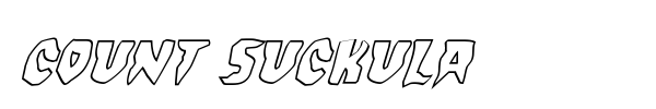Count Suckula font preview