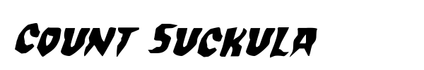 Count Suckula font preview