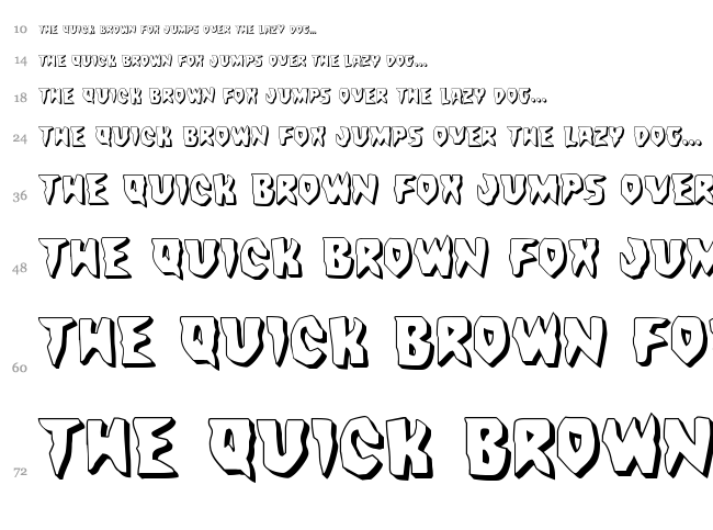 Count Suckula font waterfall