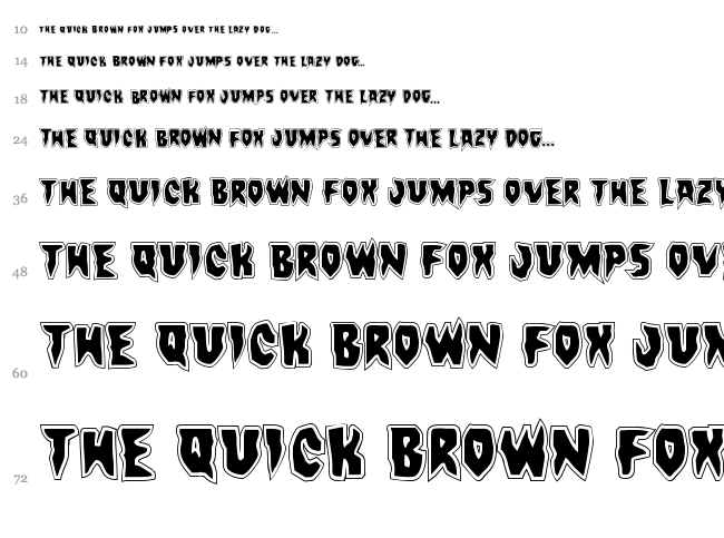 Count Suckula font waterfall
