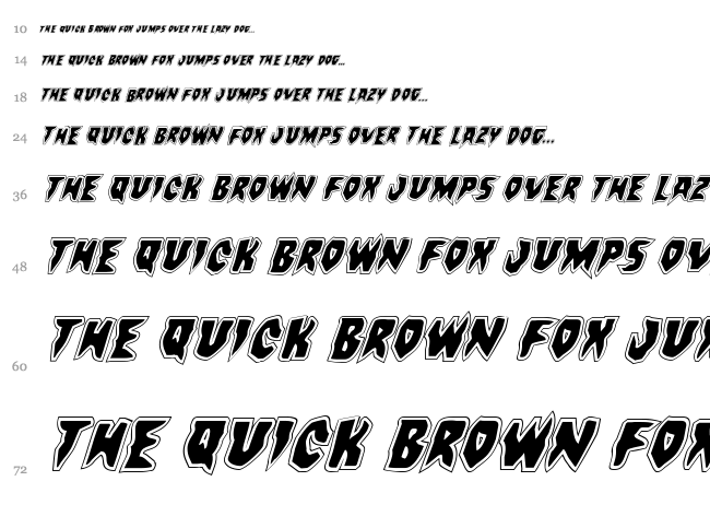 Count Suckula font waterfall