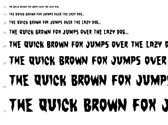 Count Suckula font waterfall