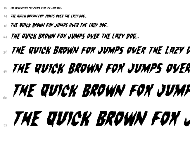 Count Suckula font waterfall