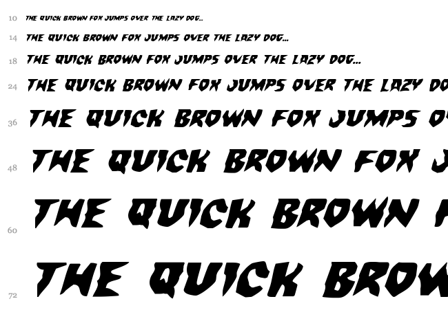 Count Suckula font waterfall