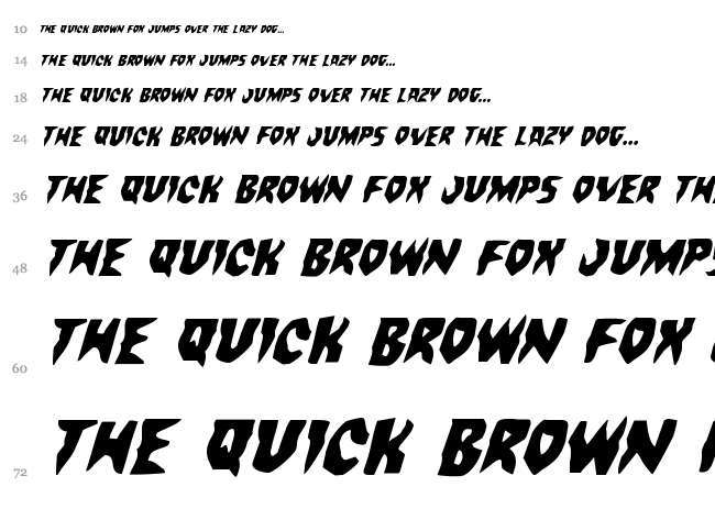 Count Suckula font waterfall