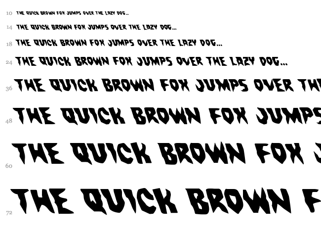 Count Suckula font waterfall