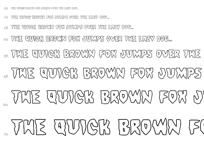 Count Suckula font waterfall