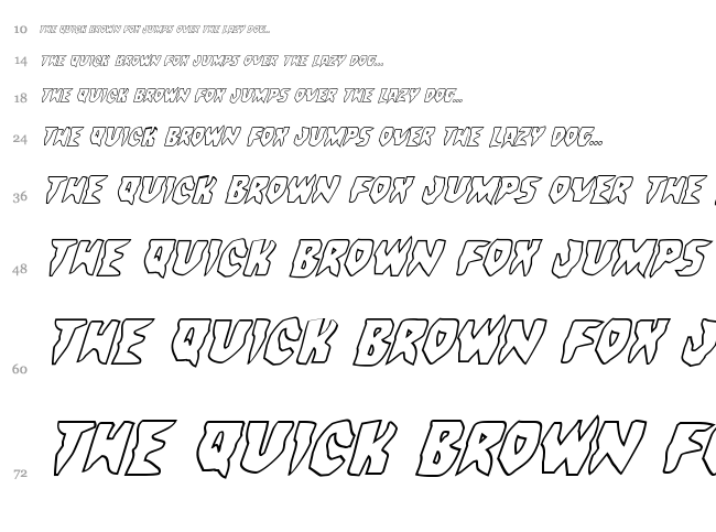 Count Suckula font waterfall