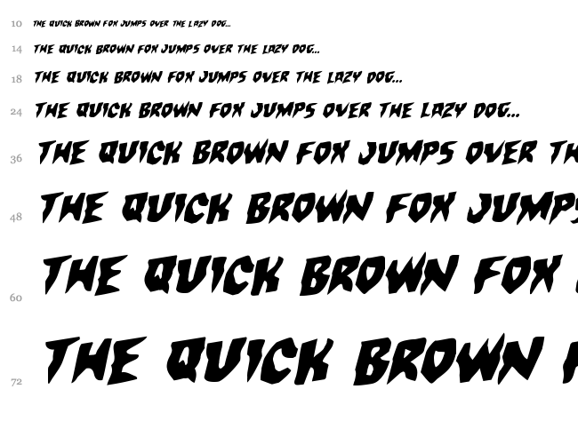 Count Suckula font waterfall