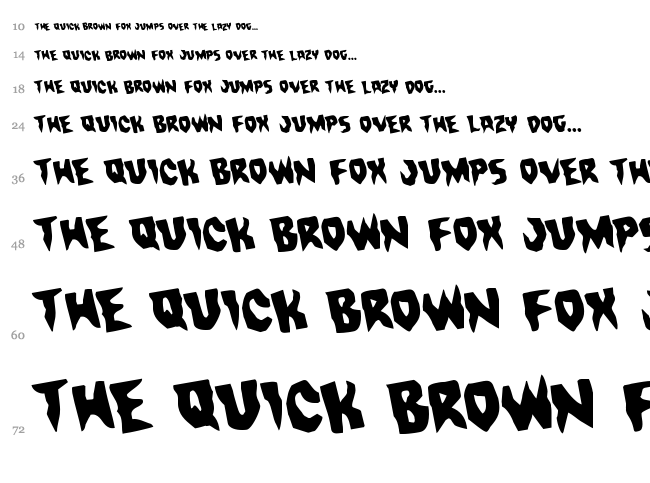 Count Suckula font waterfall