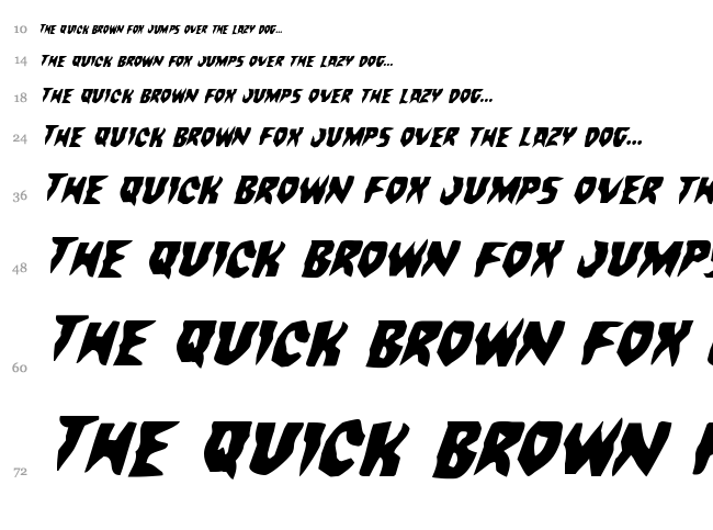 Count Suckula font waterfall