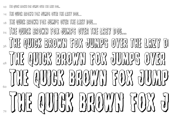 Creepy Crawlers font waterfall