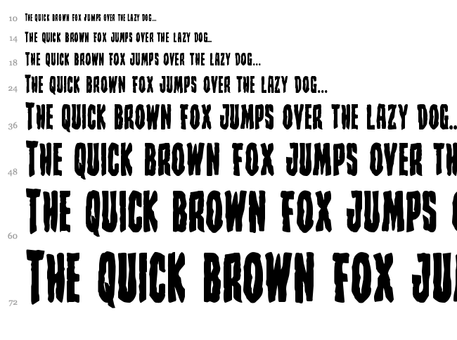 Creepy Crawlers font waterfall