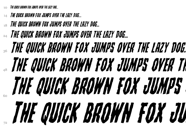 Creepy Crawlers font waterfall