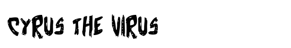 Cyrus the Virus font preview